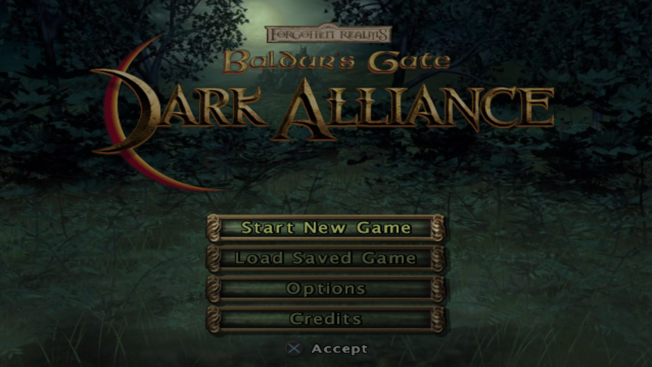 Baldurs Gate Dark Alliance Title Screen